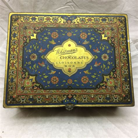 metal whitman's chocolate box|vintage whitman's chocolate box.